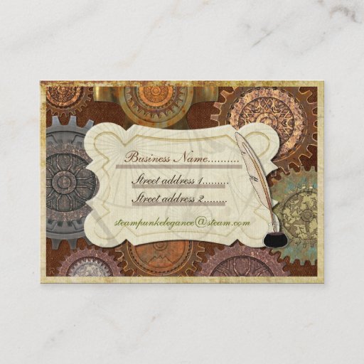 Customizable Steam Elegance ANTIQUE COSTUME RE-INACT Business Card Template