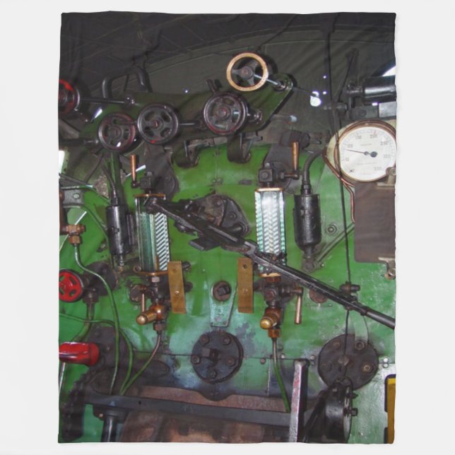 STEAM ENGINE BOILER FLEECE BLANKET (Front)