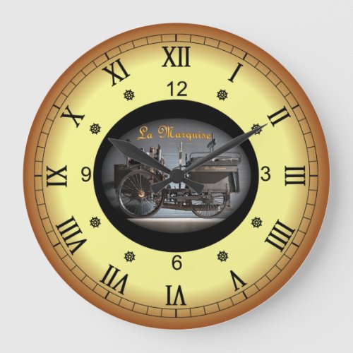 Steam Engine CarDe Dion_Bouton La Marquise1884 Large Clock