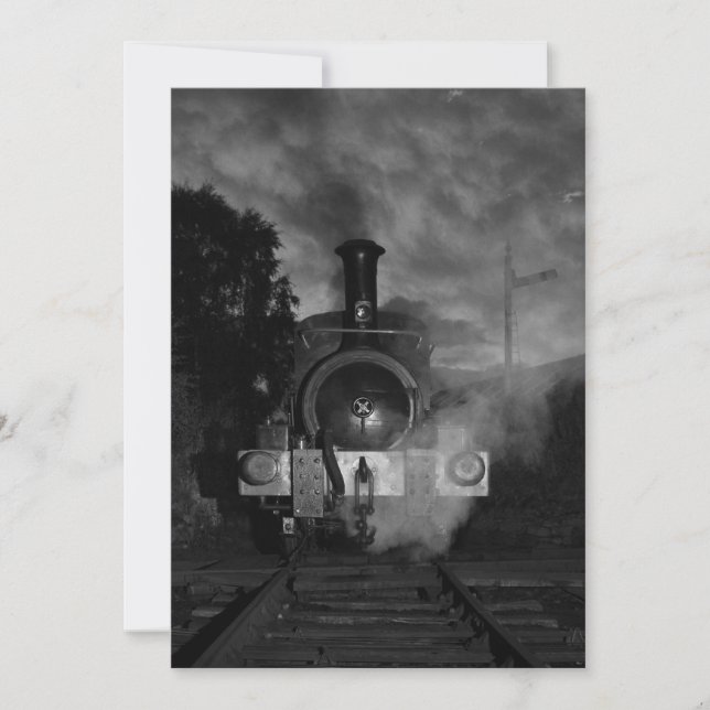 Steam Engine Invitation (Front)