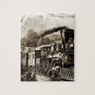 Steam engine locomotive history jigsaw puzzle