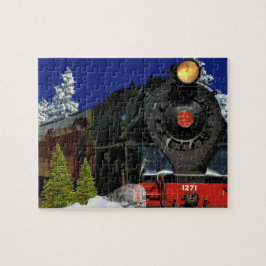 Steam Engine Locomotive/Train in Winter Puzzle