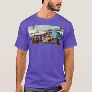 Steam Engine Of The Iron Railroad At Takanawa Ikke T-Shirt