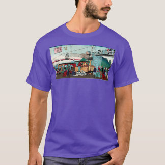 Steam Engine Of The Iron Railroad At Takanawa Ikke T-Shirt