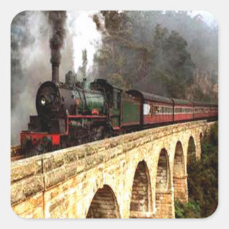 Steam Engine on Trestle Stickers