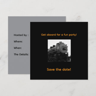 Steam Engine Party Invitation