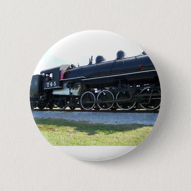 Steam Engine Pinback Button (Front)