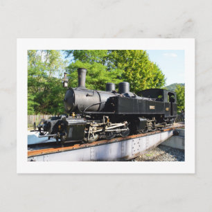 Steam engine postcard