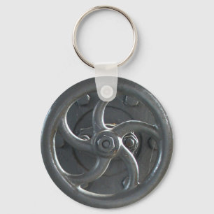 Steam Engine Pressure Adjustment Wheel Keychain