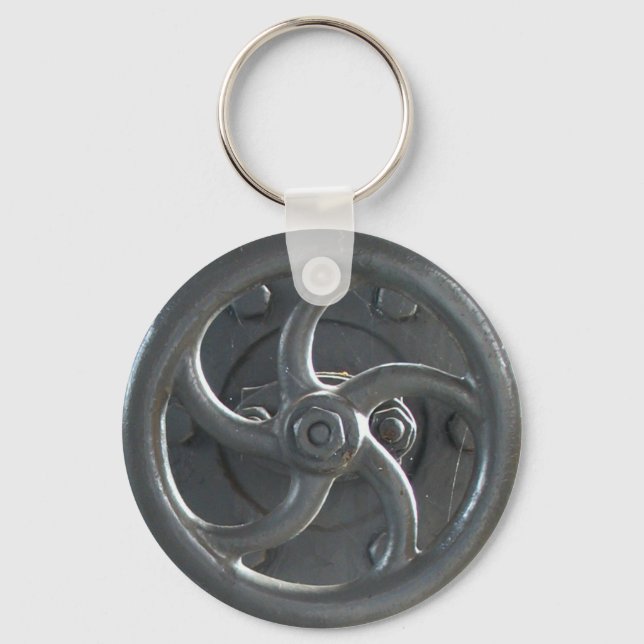 Steam Engine Pressure Adjustment Wheel Keychain (Front)