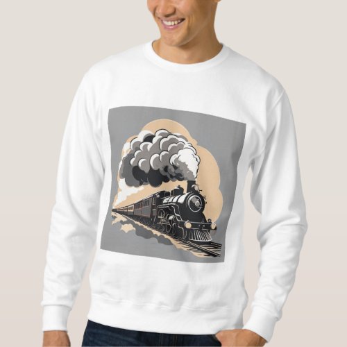 Steam Engine Saga  Fashionable Heritage Sweatshirt