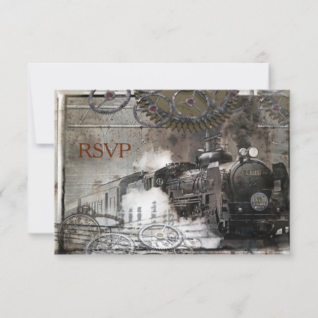 Steam Engine Steampunk RSVP (Front)