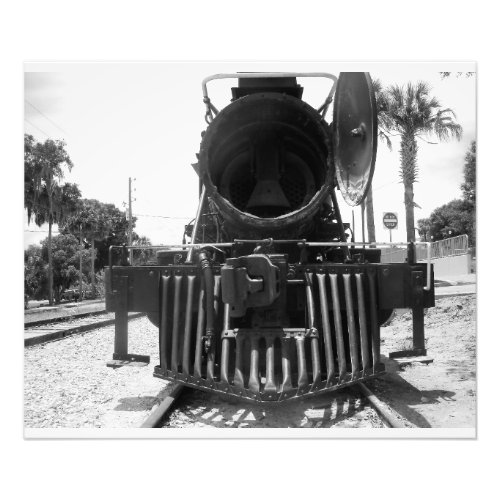 Steam Engine Train CannonBall Express locomotive Photo Print