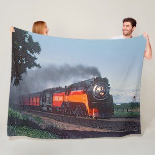 Steam Engine Train SP 4449 Daylight Locomotive Fleece Blanket