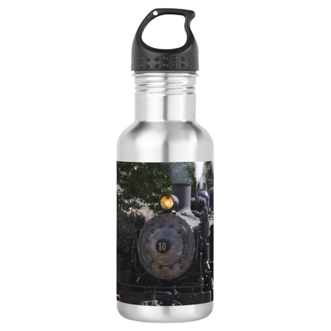 Steam Engine Train Stainless Steel Water Bottle (Front)