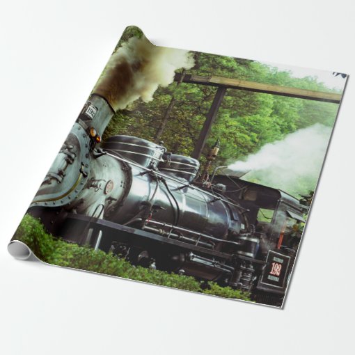 Steam Engine Wrapping Paper Zazzle