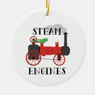 Steam Engines Ceramic Ornament