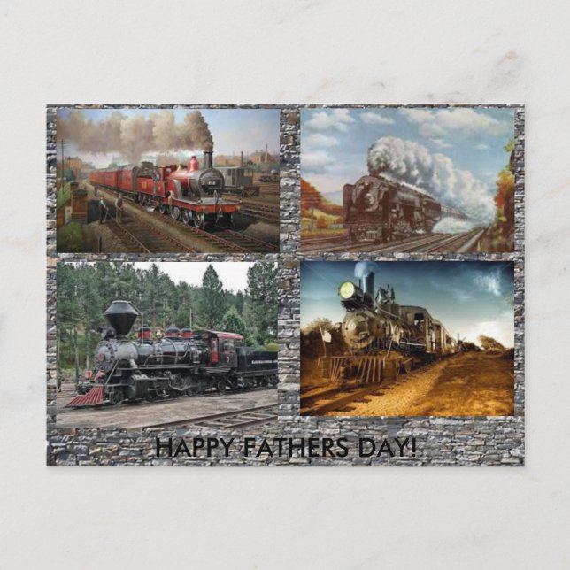 Steam Engines Fathers day card (Front)