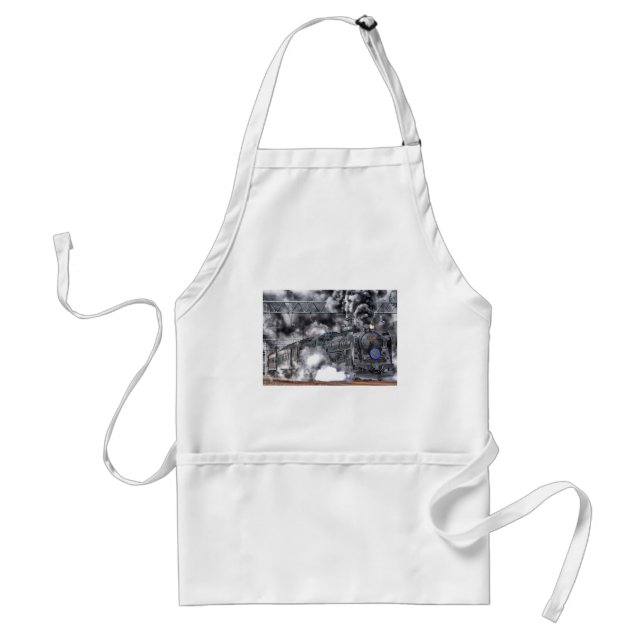 Steam Engines Trains HDR Photo Adult Apron (Front)