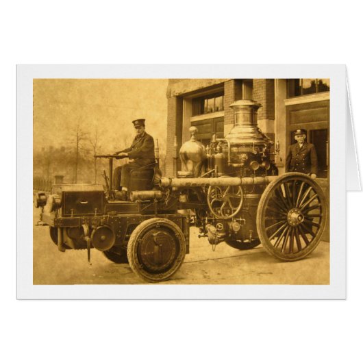 Steam Fire Engine Pumper Truck Cards (Front Horizontal)