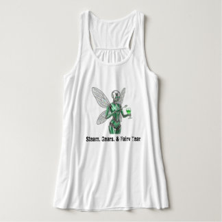 Steam, gears and fairy tears steampunk tank top