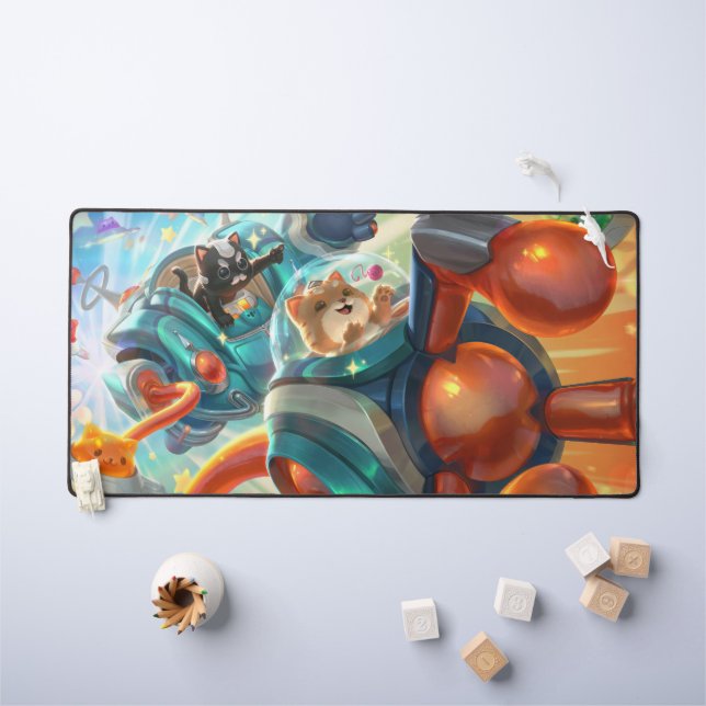 Steam Golem Gaming Desk Mat | Customizable Pad (Kids Table)