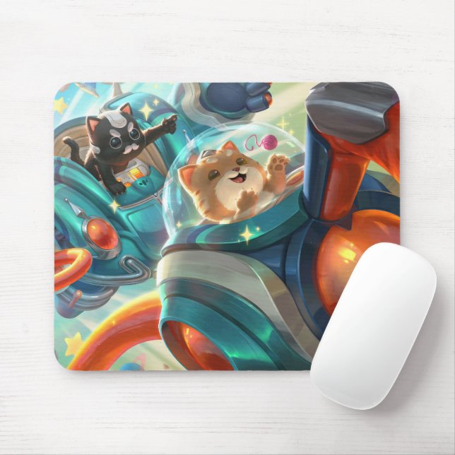 Steam Golem Gaming Mousepad | Customizable pad (With Mouse)