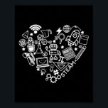 Steam Heart Shape Stem Teacher Science Lover Byck  Poster<br><div class="desc">Steam Heart Shape Stem Teacher Science Lover Byck To School</div>
