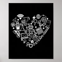 Steam Heart Shape Stem Teacher Science Lover Byck