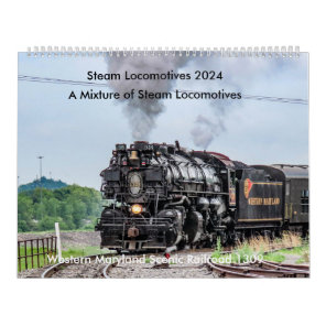 Steam Locomotive 2024 Calendar