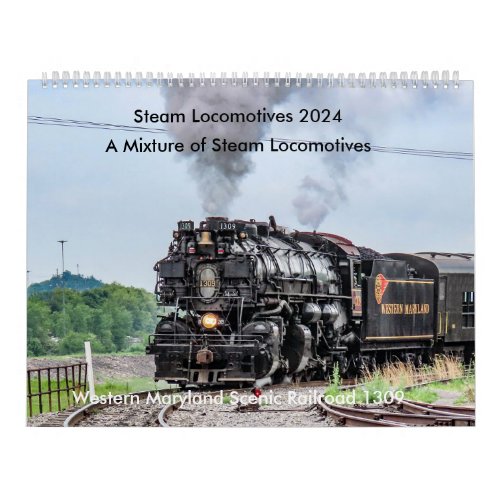 Steam Locomotive 2024 Calendar