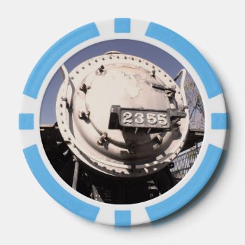 Steam Locomotive 2355 #3 Clay Poker Chips! Poker Chips by SnapDaddy at Zazzle