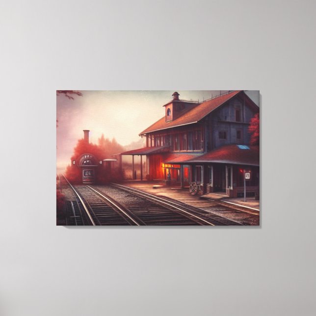 Steam Locomotive Canvas Print (Front)