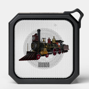 Steam locomotive cartoon illustration bluetooth speaker