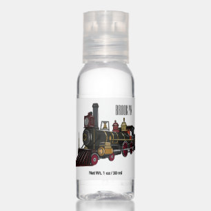 Steam locomotive cartoon illustration hand sanitizer