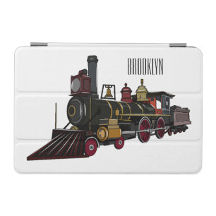 Steam locomotive cartoon illustration iPad mini cover