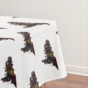 Steam locomotive cartoon illustration tablecloth
