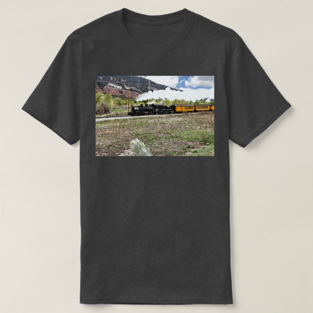 Steam Locomotive Durango And Silverton Railroad T-Shirt (Design Front)
