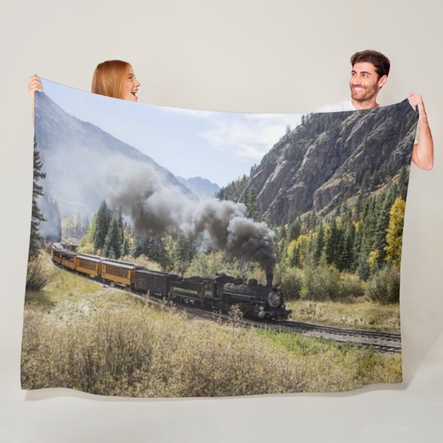 STEAM LOCOMOTIVE FLEECE BLANKET (In Situ)