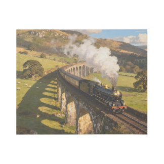 Steam Locomotive on Viaduct Gallery Wrap