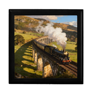 Steam Locomotive on Viaduct Gift Box