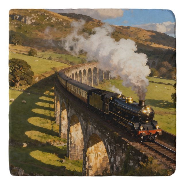 Steam Locomotive on Viaduct Trivet (Front)