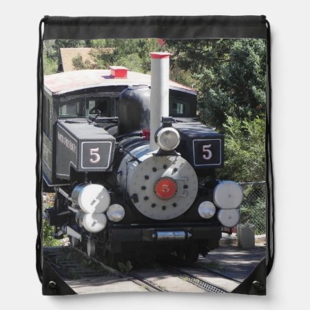 Steam Locomotive Pike’s Peak Cog Railway Drawstring Bag