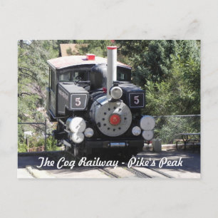 Steam Locomotive Pike’s Peak Cog Railway Postcard