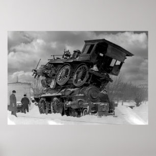 Steam Locomotive Sandwich 1885 Poster