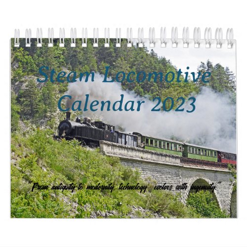 Steam Locomotive Template Calendar 2023