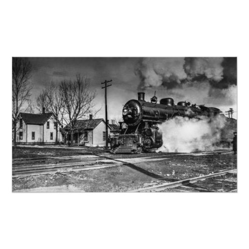 Steam Locomotive Vintage Americana Highball it Photo Print