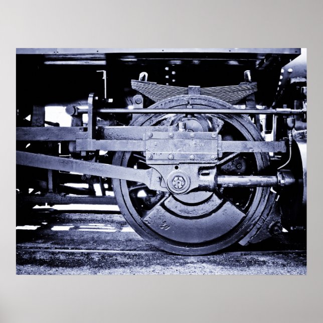Steam Locomotive Wheel Poster (Front)