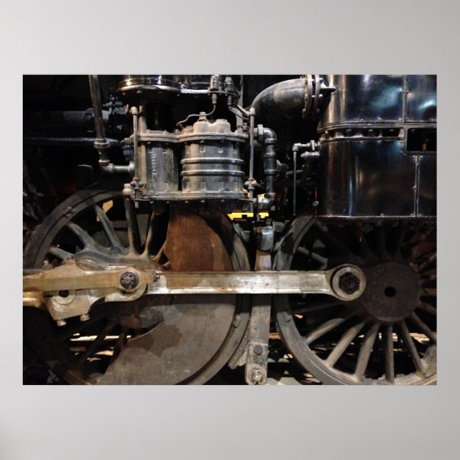 Steam Locomotive Wheels Poster (Front)