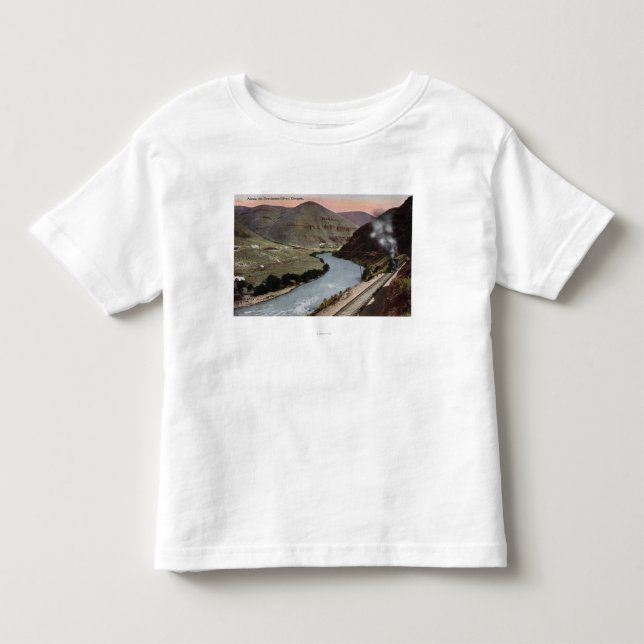 Steam Locomotives on Track Toddler T-shirt (Front)